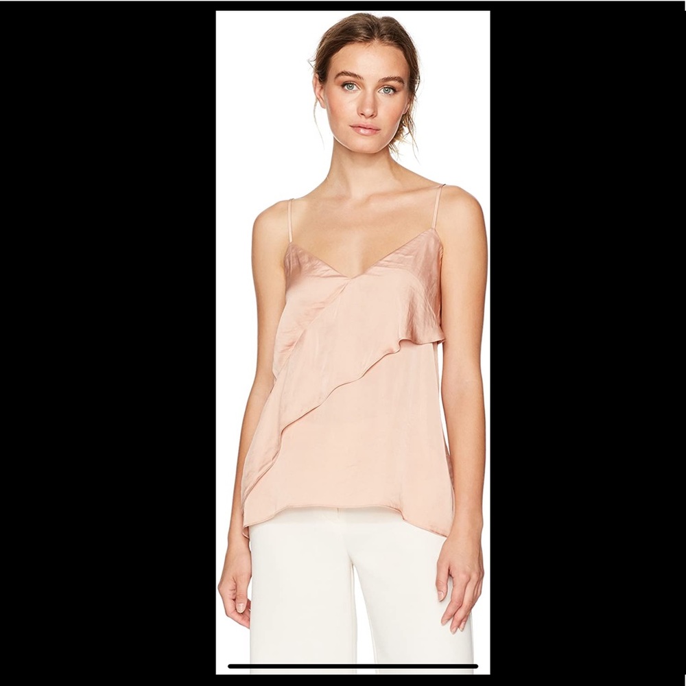 BCBGMAXAZRIA Kayley Woven Asymmetrical Drape Tank
